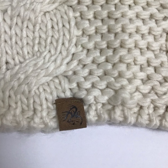 Chunky Knit Infinity Funnel Scarf Women’s Ivory Cream Thick Yarn Neck Warmer - Picture 4 of 13